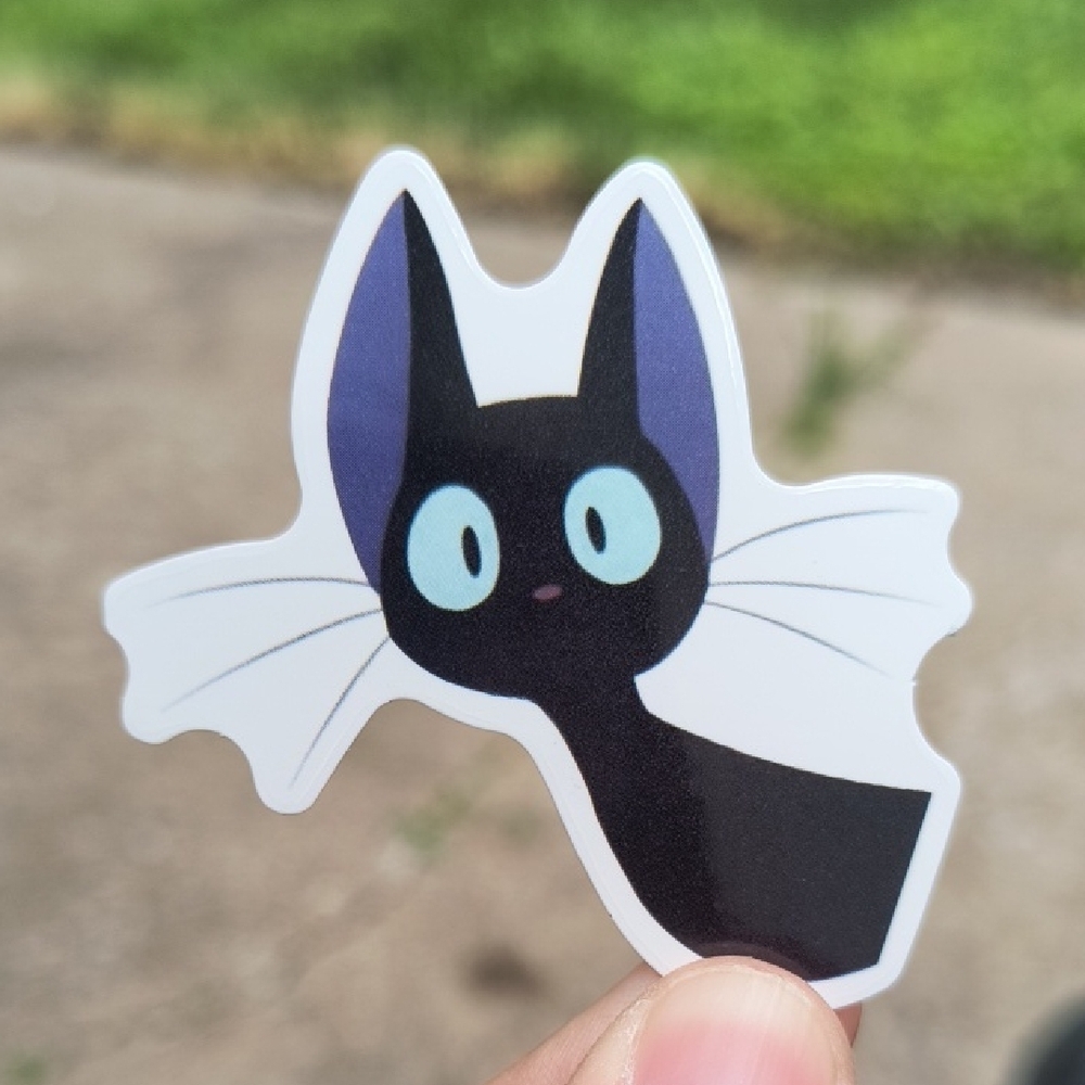 Black Cat Vinyl Sticker - Cute Cat Decal Kiki's Delivery Service